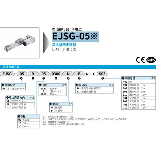 CKD喜開理電動執(zhí)行器（無馬達(dá)型）滑塊型EJSG-05R050050NBN-CS05
